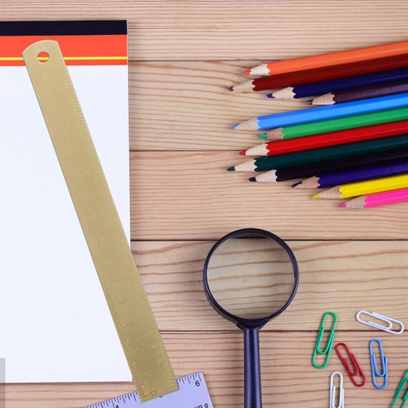 TEHAUX Metal Straight Edge Ruler, 6 Inch Ruler Metal Rulers