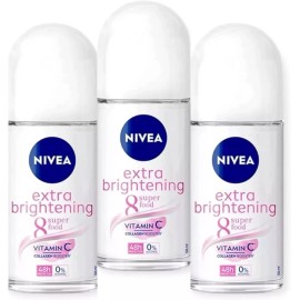 Nivea Deodorant Whitening Extra Care 48h Roll-on: 50 Ml. (Pack of 3)