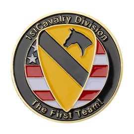 1 PCS US Army 1st Cavalry Division Souvenirs Royal Eagle Graduation Coins Collection Medals Challenge Military Coin Gold Plated