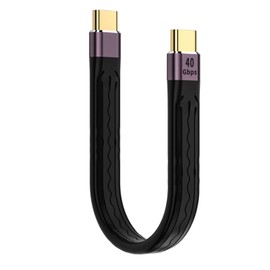 YoungSelly Short-line(2/5FT) USB C to Type C Cable,Support Thunderbolt 4/3,USB 4, PD 100W Quick Charge,8K 4K Display,40Gbps Data Transfer Sync. Transfer for External Docking,MacBook,Phone