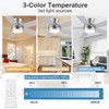 POCHFAN 42 Inch Brushed Nickel Ceiling Fans with Lights and