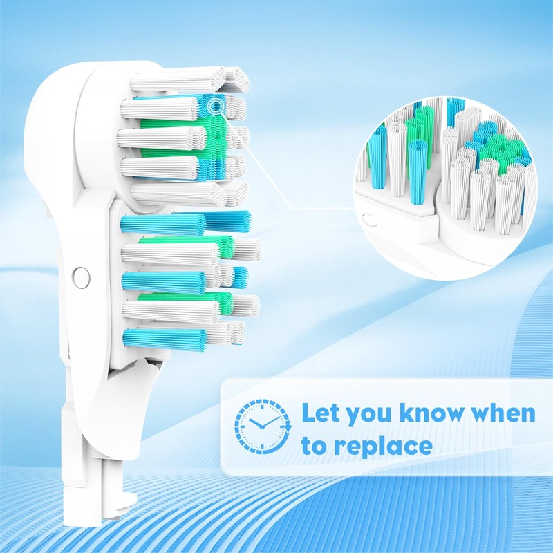 4 Pcs Sensitive Toothbrush Dual Clean Replacements Attachments Brush Heads