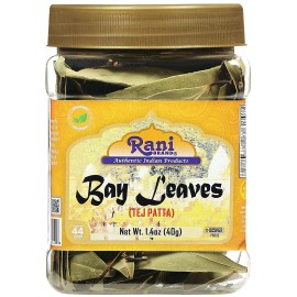 Rani Bay Leaf (Leaves) Whole Spice Hand Selected Extra Large 1.4oz PET Jar
