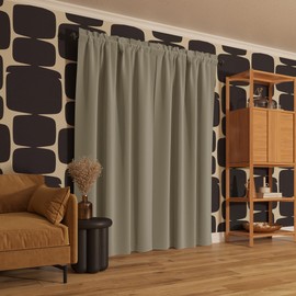 Sun Zero Oslo Theater Grade Extreme 100% Blackout Rod Pocket Curtain Panel, 52" x 63", Cream