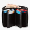 Anı Yüzük Genuine Leather Men's Zip Wallet, Black, black, Modern