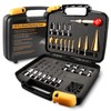 ZORUNNA 34 Pcs Woodworking Chamfer Drilling Tools Including 6 Countersink