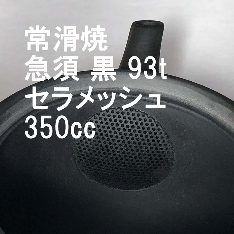 Tokoname Ware Teapot Black 93t Sera Mesh 350cc