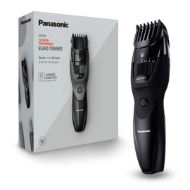 Panasonic ER-GB43 Beard Trimmer with 20 Length Settings (0.5 - 10 mm), Includes Charging Station, Black