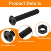CLAHJQX 280 Pcs Black Bolts and Nuts Kit - M5-0.8