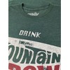 "Drink Mountain Dew" Logo T-Shirt | Soft Touch Fabric-large,Forest Heather