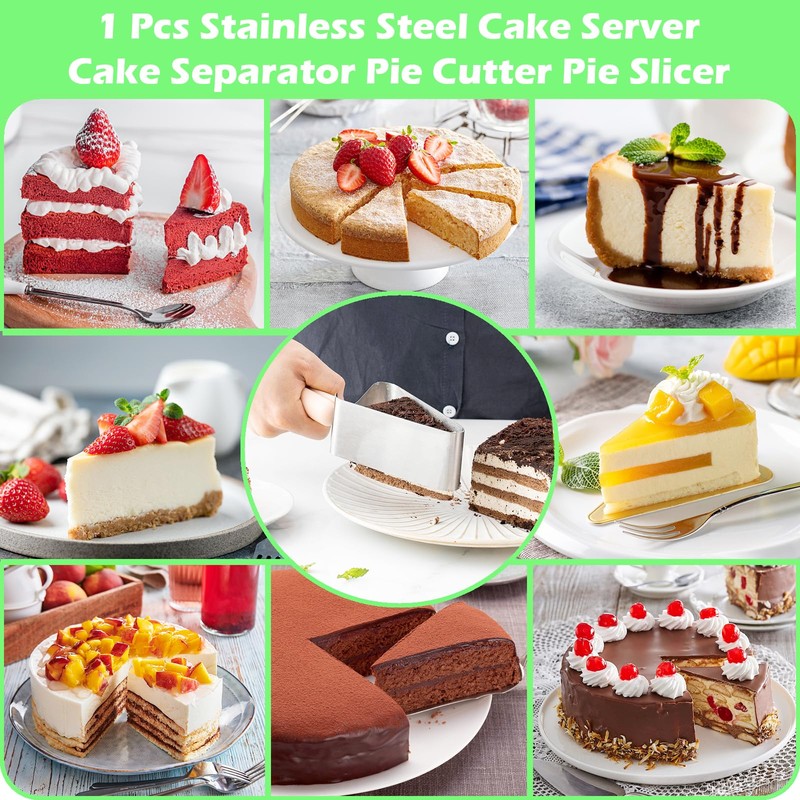 Suuker Cake Cutter, Stainless Steel Cake Knife and Server with