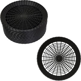 Young Wolf 24 Heavy Duty Plastic Woven Paper Plate Holders for Kitchen Outdoor Picnic Black