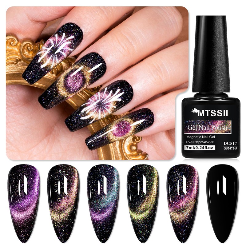 MTSSII 9D Cat Eye Gel Nail Polish with Magnet Glitter