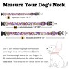 TEEMERRYCA Floral Print Dog Collar with Flower Charm - Durable