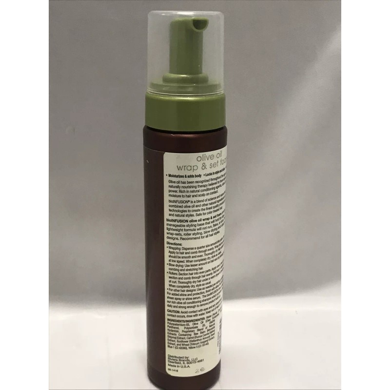 Riviera Brands Bioinfusion Olive Oil Wrap & Set Foam, Alcohol-Free,