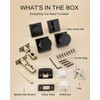 Haidms Matte Black Door Knobs with Deadbolt, Heavy Duty Front