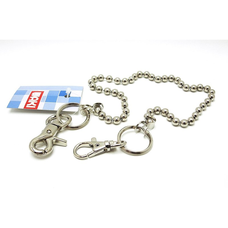 Wake Sangyo KC006 Wallet Chain, W Snap Ball, 15.7 inches