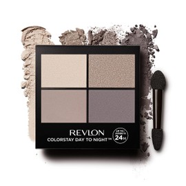 Revlon ColorStay Day to Night 24 Hour Eyeshadow Quad with Dual-Ended Applicator Brush, Longwear, Intense Color Smooth Eye Makeup for Day & Night, Matte & Shimmer Finish, Stunning (570) Unisex