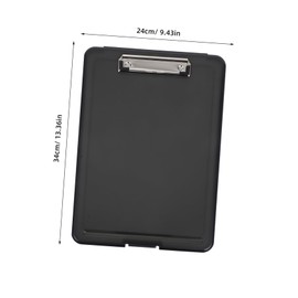 Operitacx File Certificate Case Scrapbook Paper Organiser Foldable File Folder Briefcase Folder with Clipboard Document Holder Clipboard with Storage PP Black