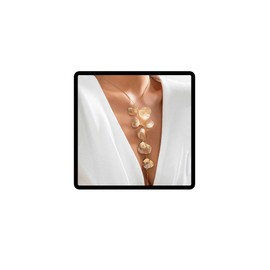 Cubahop Tassel Ginkgo Leaf Long Necklaces Necklace Chain Jewelry Adjustable for Women and Girls (Gold)