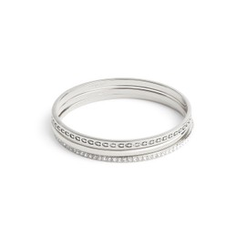 COACH Women's Signature Quilted Heart Bangle Set