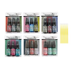 Trebbies Ranger Tim Holtz Distress Mica Spray Bundle - 18 one-ounce bottles (Complete Holiday Collection sets 1, 2, 3, 4, 5 and 6) Detail Sticks