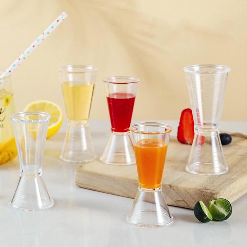 COMZPLIFE 10Pcs Double Head Jigger Plastic Cocktail Jigger Bar Measuring