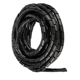 REV 0518269555 Cable Duct Spiral Cable Tube Open 5 m Diameter 12 mm Black