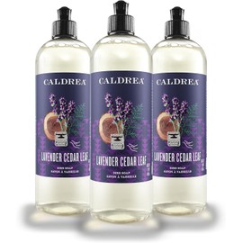 Caldrea Dish Soap, Biodegradable Dishwashing Liquid made with Soap Bark and Aloe Vera, Lavender Cedar Leaf, 16 oz , 3 Pack