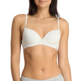 Nautica Women's 3-Pack Bras Cotton Blend Light Lift Everyday T-Shirt Bra Set (US, Cup Band, B, 36, Zen Garden/Lt Heather Grey/Navy Heather)