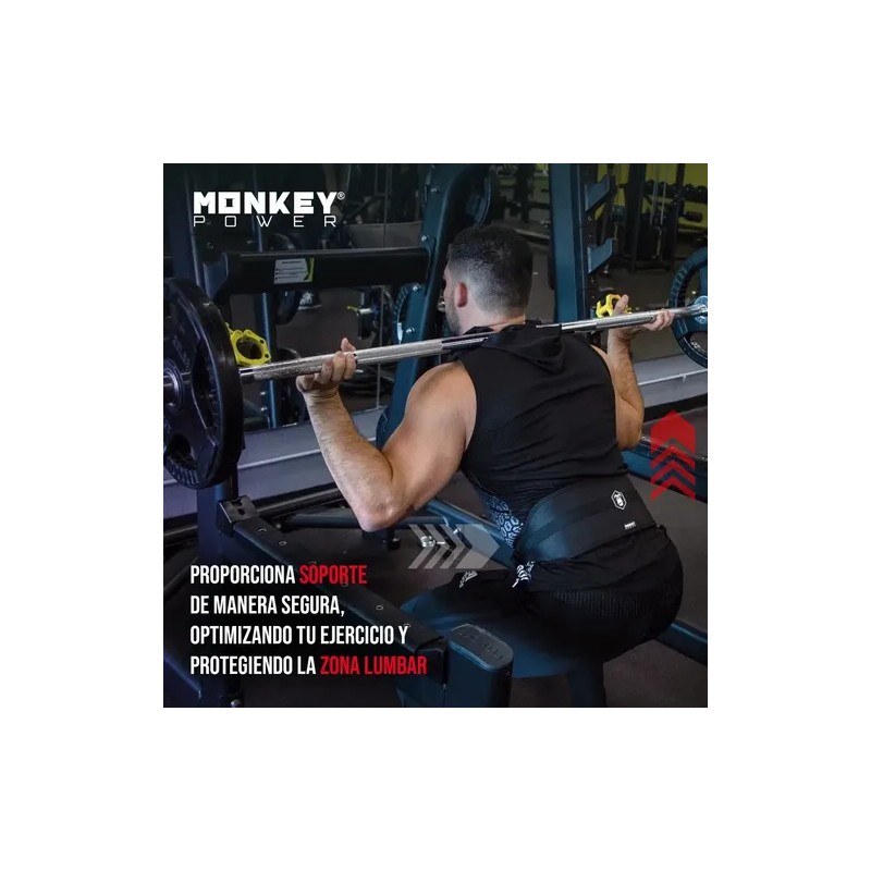 Cinturón Para Gym Monkey Power Lumbar Levantamiento