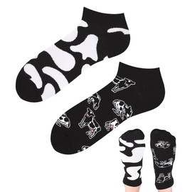 TODO Colours Funny Socks with Motif - Multicoloured, Colourful, Crazy for the Joy of Life, z LOW cow