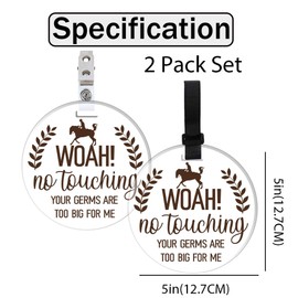 FREEBLOSS 2Pc Baby Sign Don't Touch Baby Sign Stroller Tag No Touching Baby Sign Cowboy Stroller Tag Baby Car Safety Signs Please Don't Touch Baby Sign
