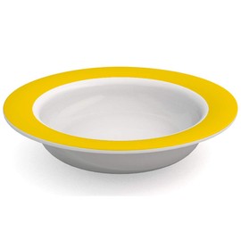 Ornamin Bowl with Sloped Base Ø 15 cm Yellow (Model 903) / eating aid, melamine, non-slip bowl, food bumper