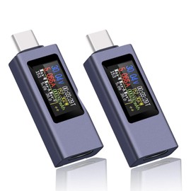 Fastsaw USB Tester 240WUSB C Tester Power Meter, USB C Power Meter, USB Power Meter, USB Power Meter, Tester, Voltage Meter, Working Time, Ammeter, Voltmeter, LED Display