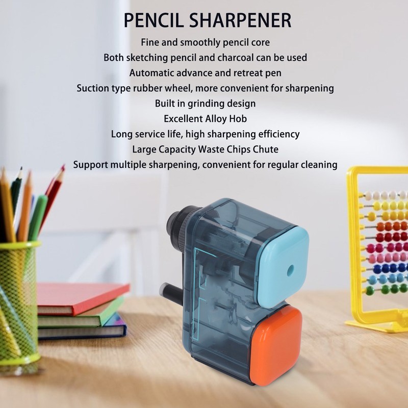 Pencil Sharpener Manual Double Color Incisive Alloy Hob Automatic Writing