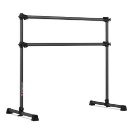 VITA Barre Portable Freestanding Double Ballet Barre, Prodigy, 4 Ft Bars, Dark Mystic Gray | Adjustable Height, USA Made, Home or Gym Exercise Equipment for Kids & Adults | Dance, Fitness, Pilates