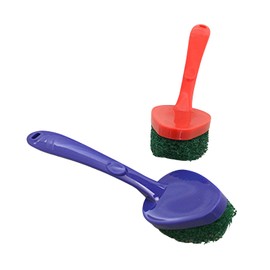 2-Pack Scouring Pad with Handle – Non-Scratch Scrubber for Kitchen, Bathroom, Tile, Cookware & Household Cleaning