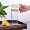Acrylic Transparent Bottle, Striped Water Ice Cold Jug with Lid
