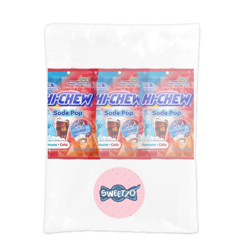 Soda Pop Ramune Candy, Individually Wrapped Cola Flavored Candies, Japanese