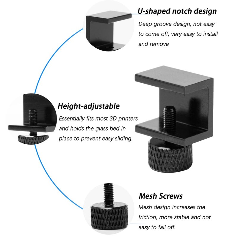 Keboyoe Pack of 12 3D Printer Clip Clamp Printing Bed