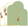 MODFUNS Metal Arch Backdrop Stand and Cover Set 6&6.6&7.2ft Sage