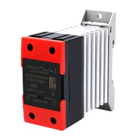 LCLCTC SSR 120 DA Solid State Relay DC to AC (Input 3-32V DC Output 24-480V AC) with Radiator,120A,Resistive Load ≤60Amp, inductive Load ≤20Amp