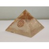 BHHROOM Selenite Crystal Orgone Pyramid E-Energy Protection 60-70MM