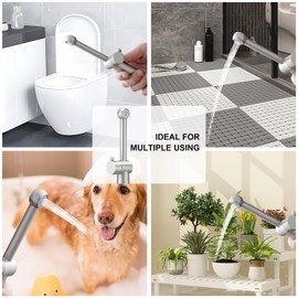 BWE Handheld Bidet Sprayer, Adjustable Water Pressure Toilet Attachment, All Brass Cloth Diaper Jet Sprayer, with Bidet Hose for Feminine or Baby Wash, Brushed Nickel