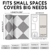 auxua Peel and Stick Floor Tile, Grey Checked Pattern Continuous