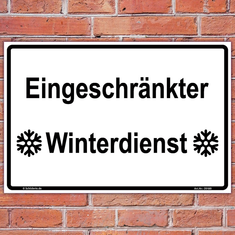 Sign Restricted Winter Service Notice Sign 300 x 200 mm