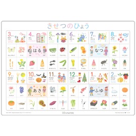 Enchante Hail (A3, Rounded Corners/Waterproof) Four Seasons of Japan