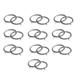 Curtain Rings, Trade Pole Lined Curtain rings, for 35mm Curtain Pole, Pack of 20, Chrome