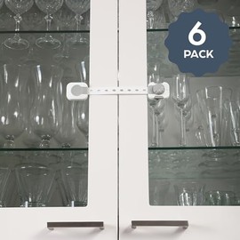 Dreambaby Paquete de 6 Broches de Seguridad Multiusos, Cerraduras para Niños para Armarios, Cajones, Electrodomésticos, Inodoro